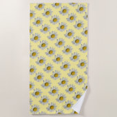 Floral Daisy Garden Fleurs Jaune Beach Serviette J (Devant)