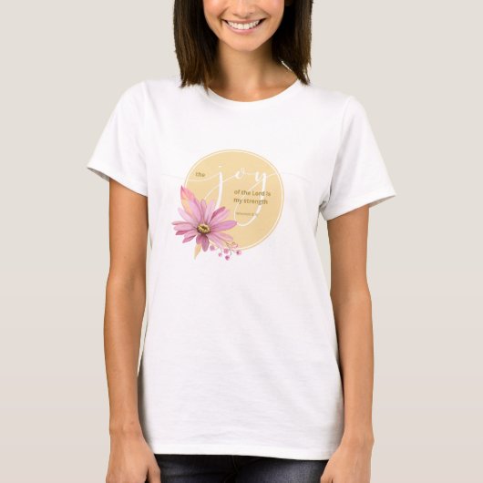 Floral Daisy Joy van de Heer T-shirt (Voorkant)