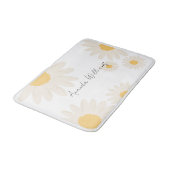 Floral Daisy Modern minimalist White Bath Mat (Gekanteld)