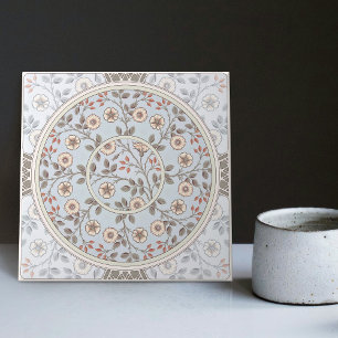 Floral Daisy Pattern van William Morris Ceramic Tegeltje