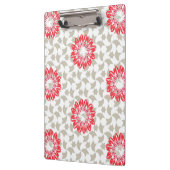 Floral Daisy-Prints op grijze benzine Klembord (Links)