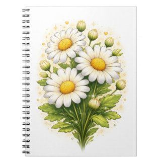 Floral Daisy Spiral Notebook Notitieboek