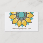 Floral Daisy Trendy Modern Design Visitekaartje (Achterkant)