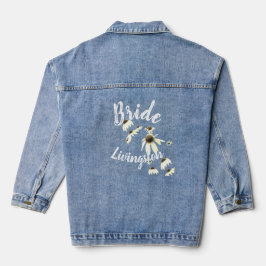 Floral Daisy Waterval bruid Denim jas Jacket