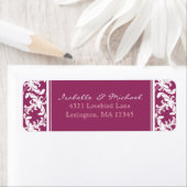 Floral Damas blanc sur vin Couples Étiquette de ad (En situation)