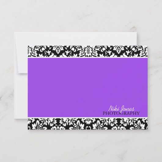 Floral Damask Cartes pour notes (Devant)