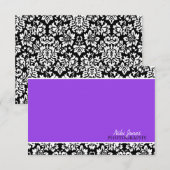 Floral Damask Cartes pour notes (Devant / Derrière)