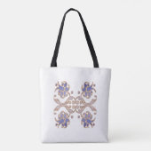 floral damask golden element . canvas tas (Achterkant)