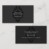 Floral Damask Gray Unique Special Visitekaartje (Voorkant / Achterkant)