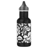 Floral Damask Jolie bouteille d'eau avec nom (Gauche)