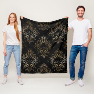 Floral Damask patroondeken Fleece Deken