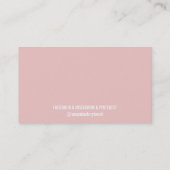 FLORAL DAMASK PATTERN schattig baby roze grijs Visitekaartje (Achterkant)