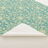 Floral/Damask Pattern Sherpa Blanket Sherpa Deken (3/4)