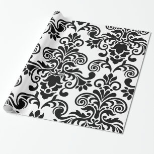 Floral Damask Patterned Cadeaupapier
