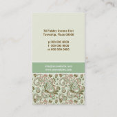 Floral Damask Trimming Visitekaartje (Achterkant)
