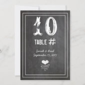 Floral Damask Wedding Table No. Kaart (Voorkant)