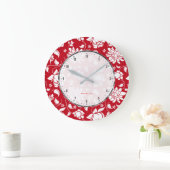 Floral Damaskers, rood en wit,  Grote Klok (Huis)