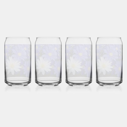 Floral d'anémones bleues et blanches (Dos)