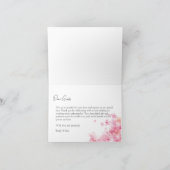 Floral Dank u bruiloft Kaart (Binnen)