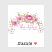 Floral Dank u Sticker Label Favor Stickes (Vel)