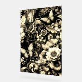 Floral d'antiquité d'or aux papillons (Angle)