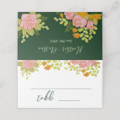 Floral Dark Green Wedding Botanic (Buitenkant ongevouwen)