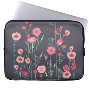 Floral Dark Pattern Laptop Sleeve
