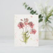 Floral Dark Pink Splash Briefkaart (Staand voorkant)