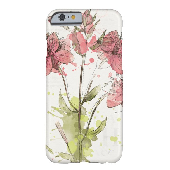 Floral Dark Pink Splash Case-Mate iPhone Case (Achterkant)