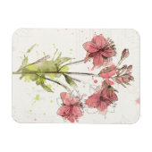 Floral Dark Pink Splash Magneet (Horizontaal)