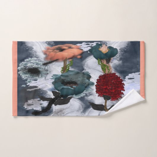 Floral d'art Abstrait (Serviette à main)