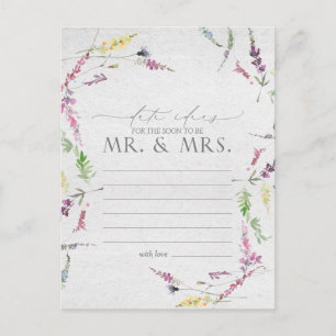 Floral date Ideeën voor wilde Waterverf Briefkaart