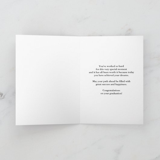 Floral Daughter in Law feliciteert Afstuderen Kaart (Binnen)