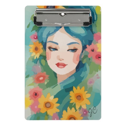 Floral Daydream Portrait Mini Klembord (Voorkant)