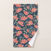 Floral de Coral Breeze (Serviette à main)