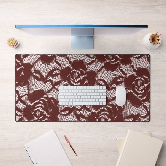 Floral de dentelle rouge de Bourgogne (Bureau 1)