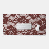 Floral de dentelle rouge de Bourgogne (Clavier et souris)
