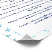 Floral de Manuscript van de Grens Poster Matthew 5 (Hoek)