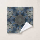 Floral de marguerite bleu antique (Gant de toilette)
