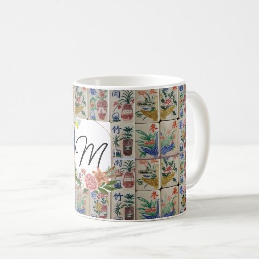 Floral de Mug Mahjong (Devant droit)