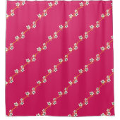 Floral de vacances sur vigne d'or Douche rideau (Devant)