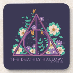 Floral Deathly Hallows Graphic Bier Onderzetter