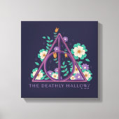 Floral Deathly Hallows Graphic Canvas Afdruk (Voorkant)