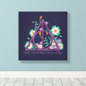 Floral Deathly Hallows Graphic Canvas Afdruk (Insitu (Houten vloer))