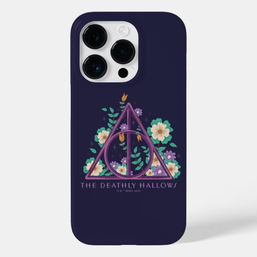 Floral Deathly Hallows Graphic Case-Mate iPhone Case (Achterkant)