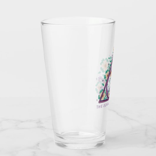 Floral Deathly Hallows Graphic Glas (Rechts)