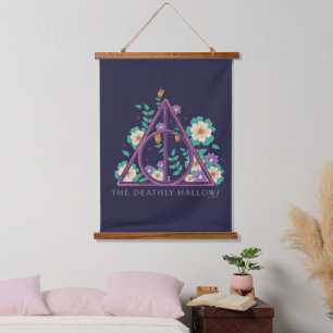 Floral Deathly Hallows Graphic Hangend Wandkleed