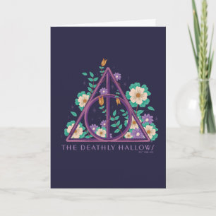 Floral Deathly Hallows Graphic Kaart
