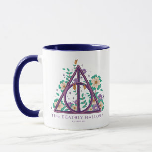 Floral Deathly Hallows Graphic Mok