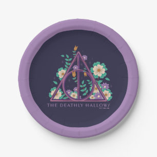 Floral Deathly Hallows Graphic Papieren Bordje